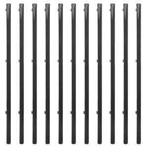 Set Rete di Recinzione con Picchetti 0,8x25 m Grigia 142459