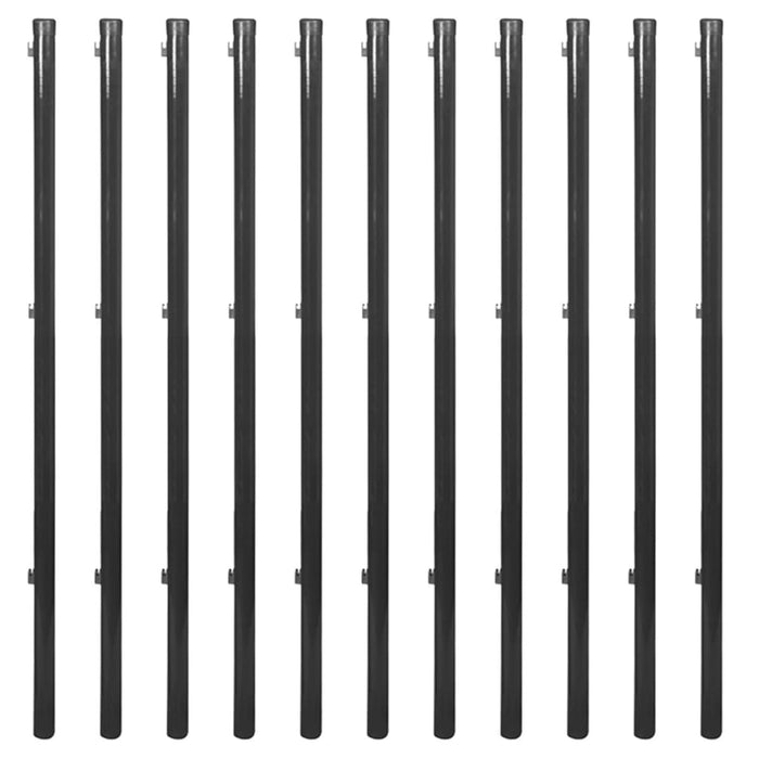 Set Rete di Recinzione con Picchetti 0,8x25 m Grigia 142459