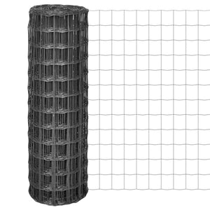 Recinzione Euro in Acciaio 25x1,2 m Grigia cod mxl 10144