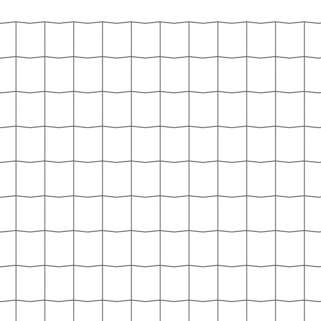Recinzione Euro in Acciaio 25x1,2 m Grigia cod mxl 21540