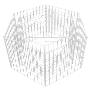 Gabbione Letto Rialzato da Giardino Esagonale 100x90x50 cm 142532