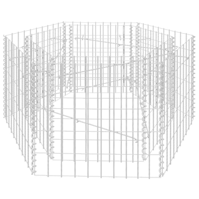 Gabbione Letto Rialzato da Giardino Esagonale 100x90x50 cm 142532