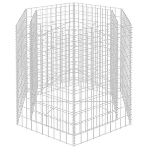 Gabbione Letto Rialzato da Giardino Esagonale 100x90x100 cm