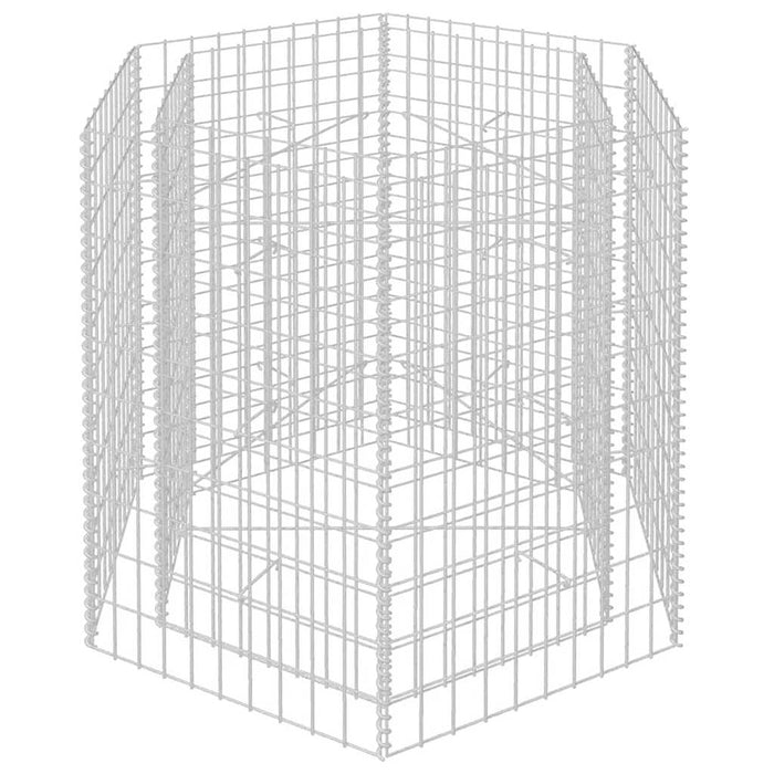 Gabbione Letto Rialzato da Giardino Esagonale 100x90x100 cm