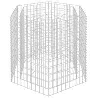 Gabbione Letto Rialzato da Giardino Esagonale 100x90x100 cm 142533