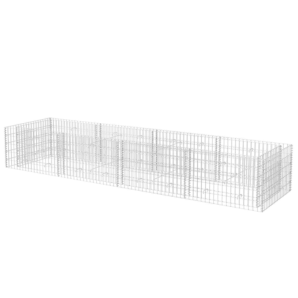 Gabbione Letto Rialzato da Giardino in Acciaio 360x90x50 cm cod mxl 67286