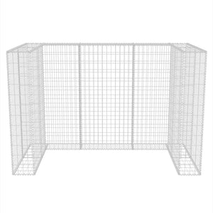 Gabbione in Rete in Acciaio per 2 Cassonetti 180x100x120 cm 142559