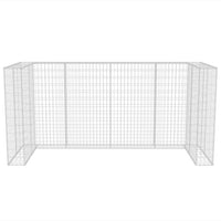 Gabbione in Rete in Acciaio per 3 Cassonetti 250x100x120 cm 142560