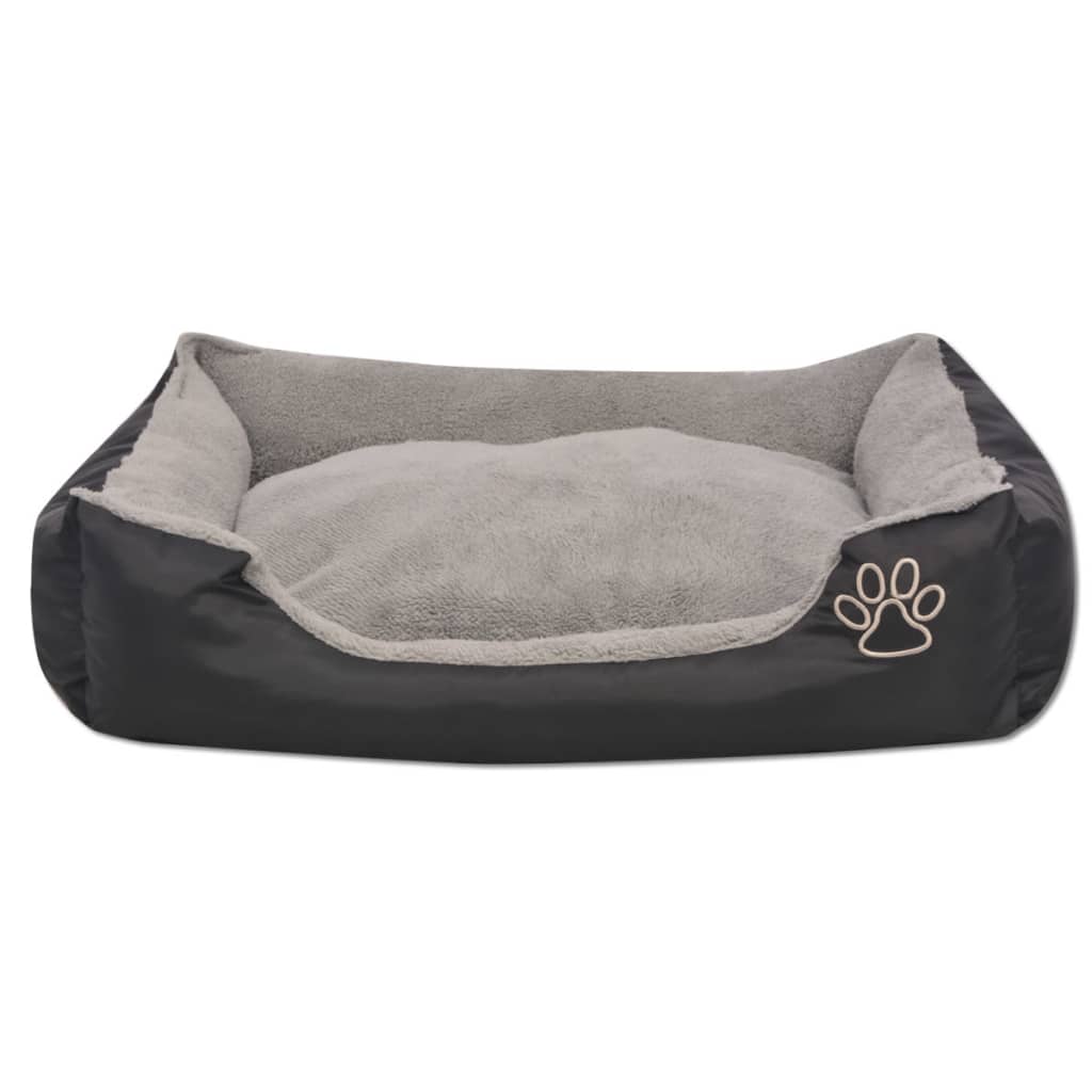 Cuccia per Cani con Cuscino Imbottito Taglia S Nero 170419