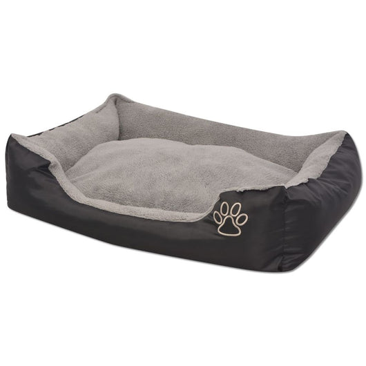 Cuccia per cani con cuscino imbottito misura 65 cm nero 02_0001568