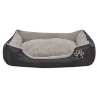 Cuccia per cani con cuscino imbottito misura 65 cm nero 02_0001568