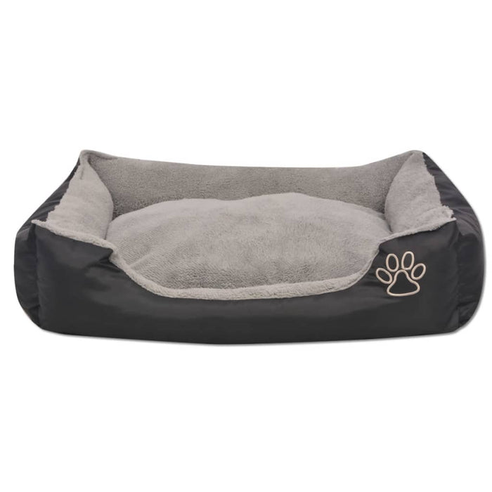 Cuccia per Cani con Cuscino Imbottito Taglia XL Nero 170422
