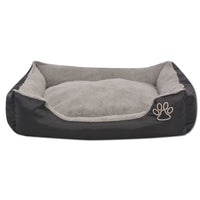 Letto per cani con cuscino imbottito 110 cm nero 02_0001576