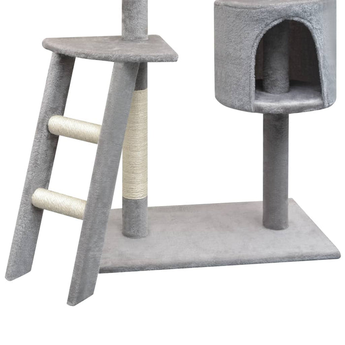 Albero per Gatti con Tiragraffi in Sisal 150 cm Grigio 170485