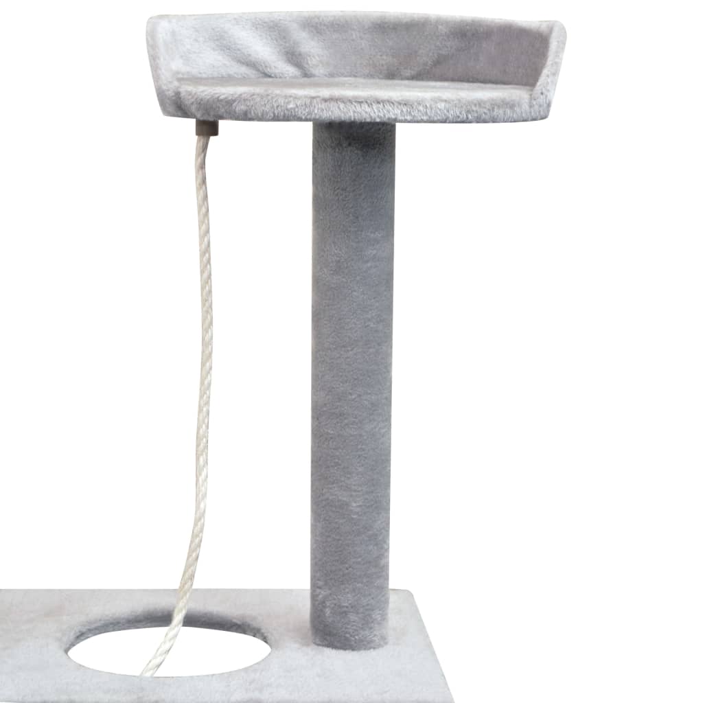 Albero per Gatti con Tiragraffi in Sisal 150 cm Grigio 170485