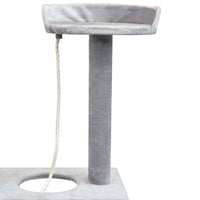 Albero per Gatti con Tiragraffi in Sisal 150 cm Grigio 170485