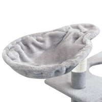 Tiragraffi per gatti nicchia peluche in sisal 150 cm grigio 3702175