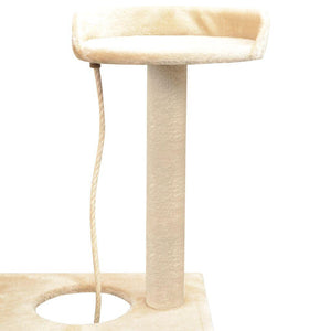 Tiragraffi per gatti nicchia peluche in sisal 150 cm beige 3702073
