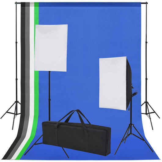 Kit Studio Fotografico 5 Sfondi Colorati & 2 Softbox 190207
