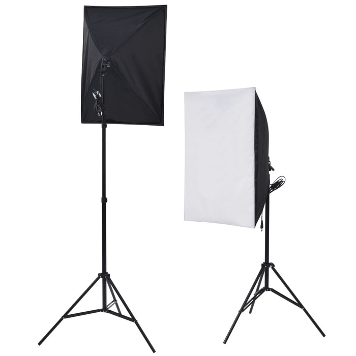 Kit di illuminazione professionale per studio fondali fotografici softbox ombrello treppiede 02_0001413