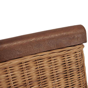 Sedie da Pranzo 4 pz Marroni in Rattan Naturale 243235