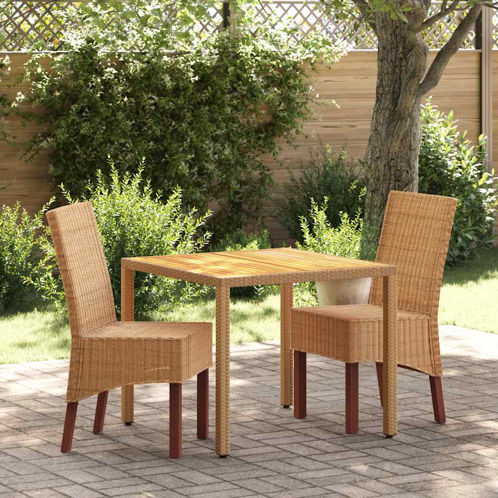 Sedie da Pranzo 4 pz Marroni in Rattan Naturale 243236