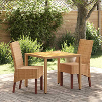 Sedie da Pranzo 4 pz Marroni in Rattan Naturale 243236