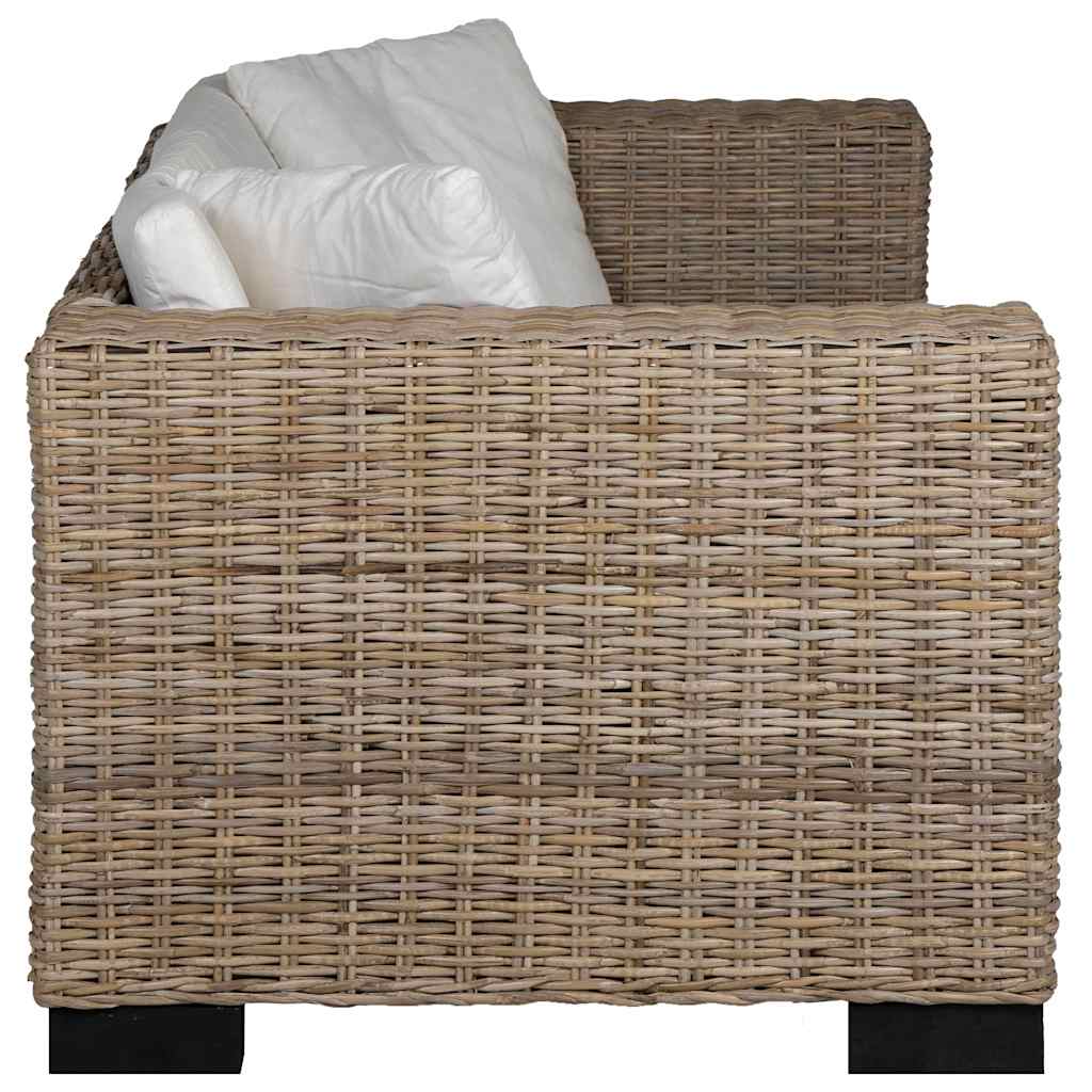 Divano a 2 Posti 7 pz in Rattan Naturale  cod mxl 13291