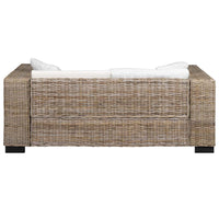 Divano a 2 Posti 7 pz in Rattan Naturale  cod mxl 13291