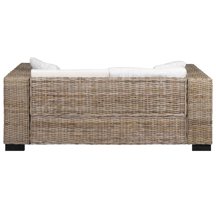 Divano a 2 Posti 7 pz in Rattan Naturale  cod mxl 13291