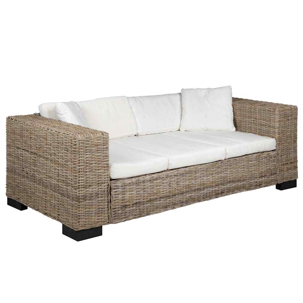 Divano a 3 Posti Set 8 pz in Vero Rattan  cod mxl 17697