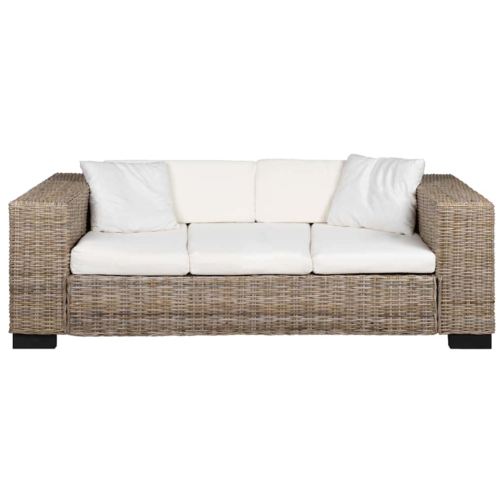 Divano a 3 Posti Set 8 pz in Vero Rattan  cod mxl 17697