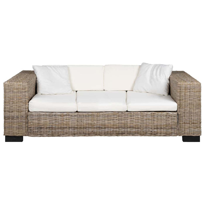 Divano a 3 Posti Set 8 pz in Vero Rattan  cod mxl 17697