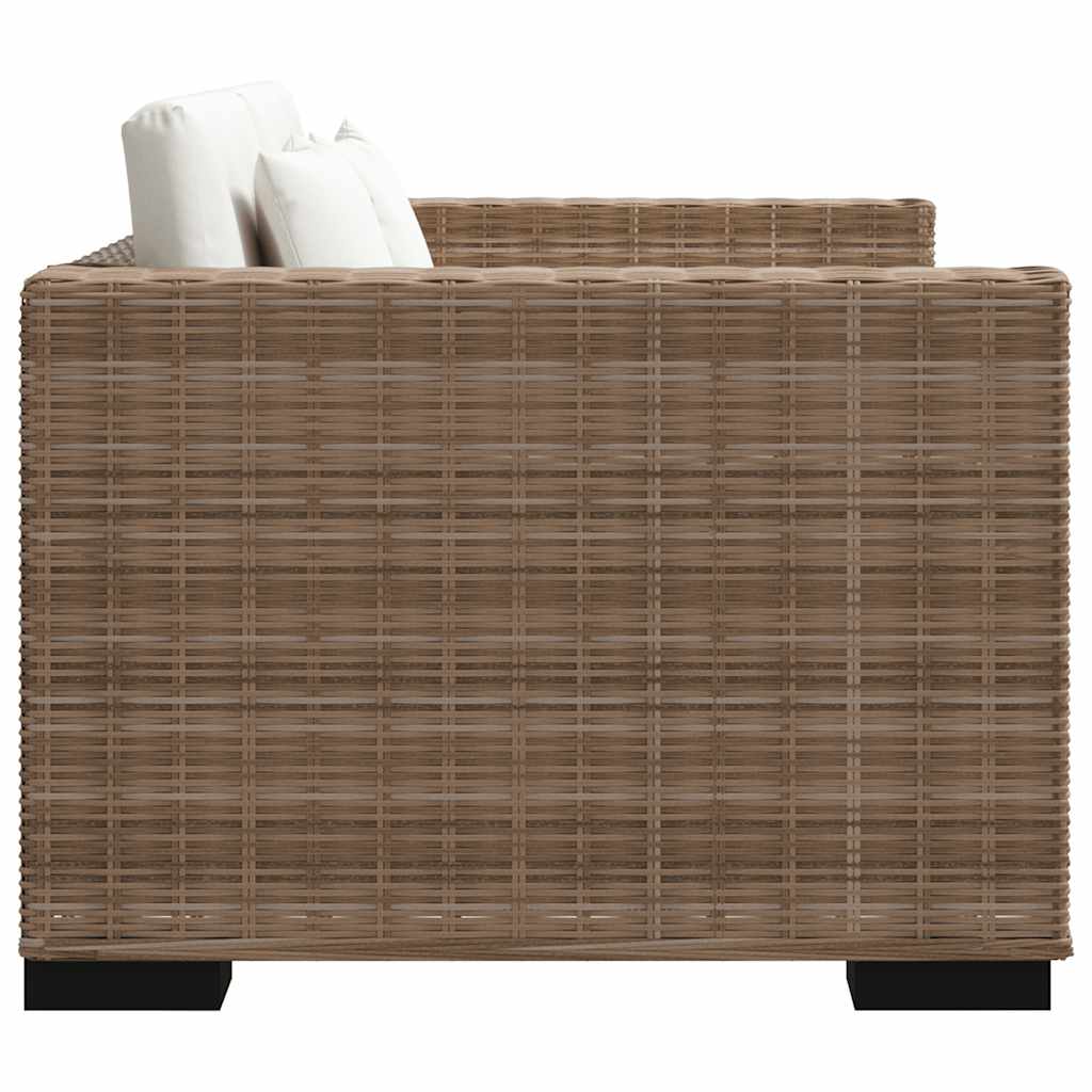 Divano a 3 Posti 8 pz in Rattan Naturale 243246