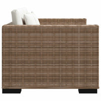 Divano a 3 Posti 8 pz in Rattan Naturale 243246