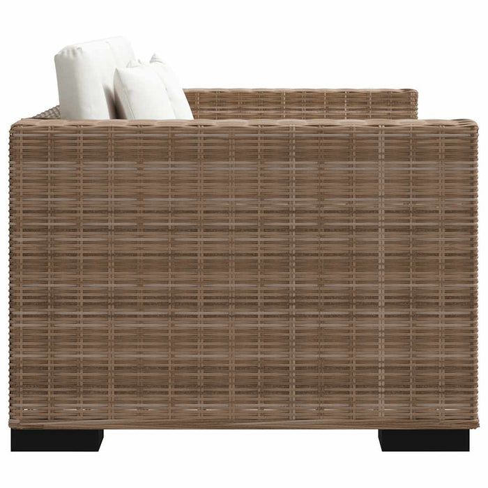 Divano a 3 Posti 8 pz in Rattan Naturale 243246