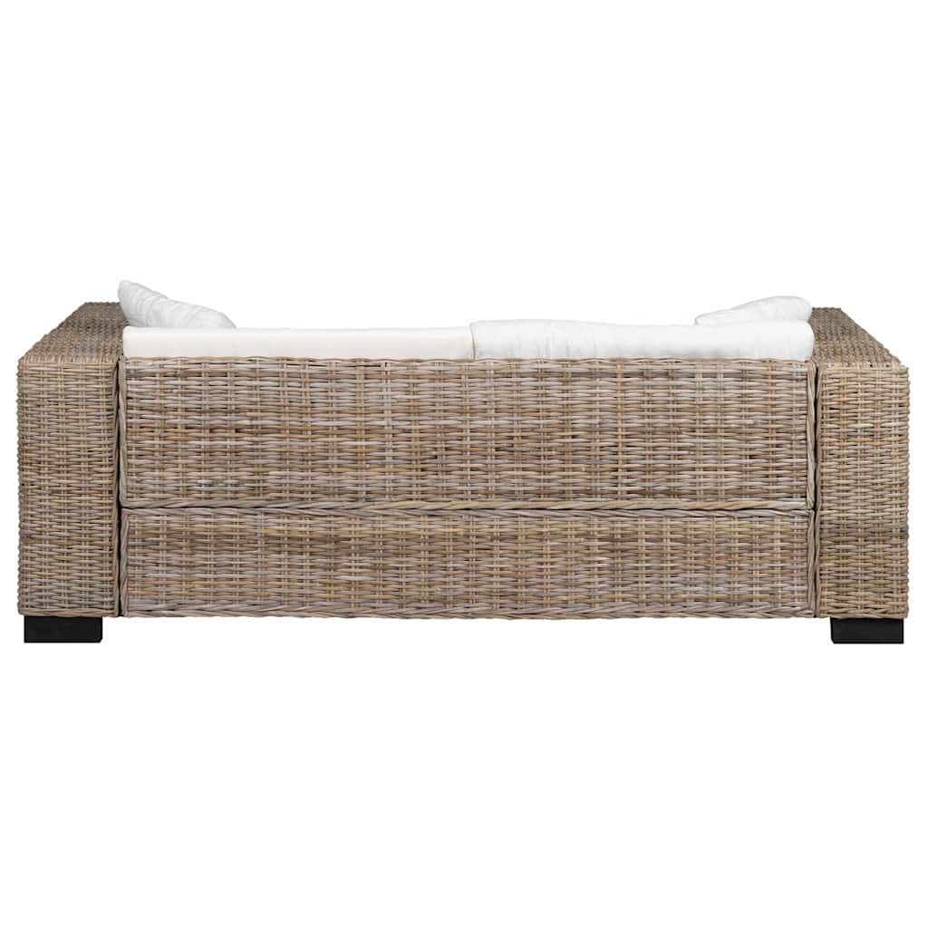 Divano a 3 Posti 8 pz in Rattan Naturale 243246