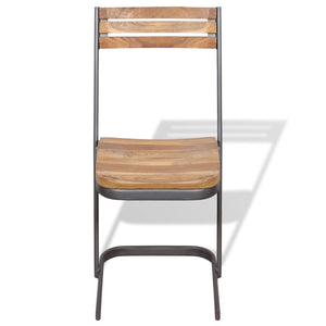 Sedie da Pranzo 2 Pz in Legno Massello di Teak