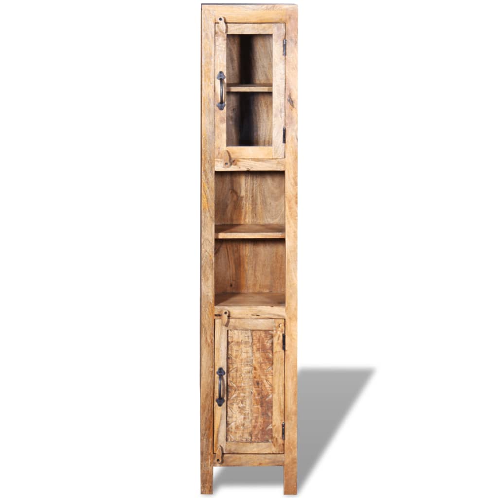 Armadio Vanity Specchiera 2 Armadietti Legno Massello di Mango 243463