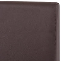 Sedie e Tavolo Pranzo 7 pz in Pelle Artificiale Quercia Marrone