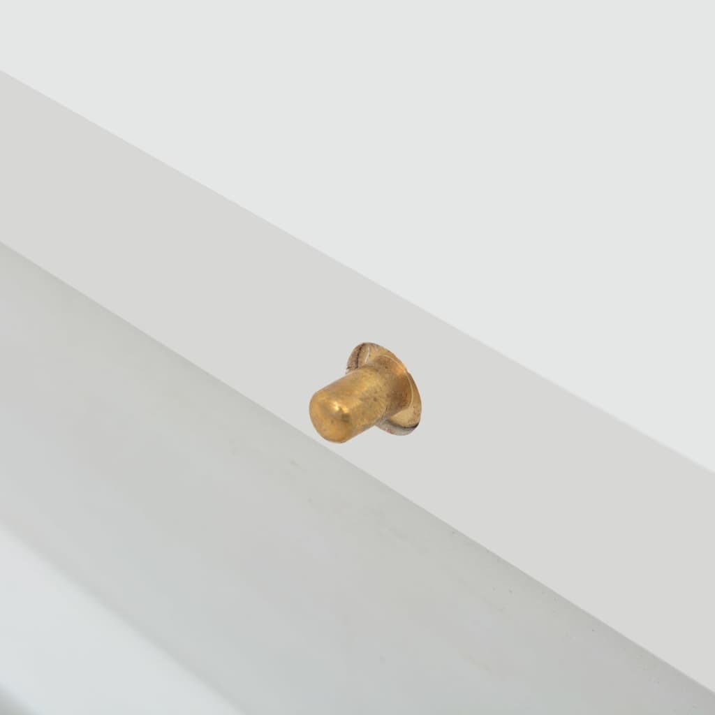 Tavolo da Pranzo Estensibile Bianco Lucido 243548