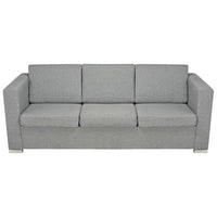 Divano a 3 Posti in Tessuto Grigio Chiaro cod mxl 27349