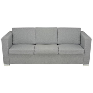 Divano a 3 Posti in Tessuto Grigio Chiaro cod mxl 27349