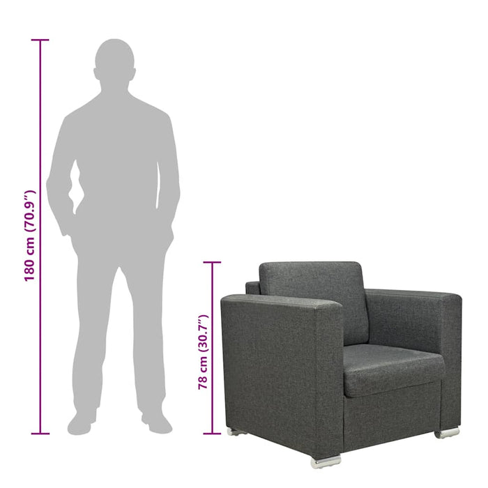 Poltrona Grigio Scuro in Tessuto 243582