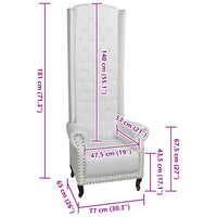 Poltrona a Schienale Alto Bianca in Similpelle 243591