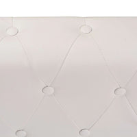 Divano Angolare Chesterfield a 5 Posti Pelle Artificiale Bianca 243613