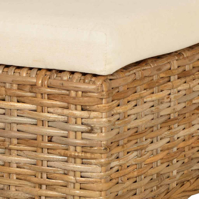 Sedie Sala da Pranzo 2 pz in Rattan Kubu e Legno di Mango 243639