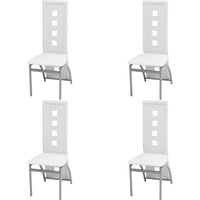 Sedie da Pranzo 4 pz Bianche in Similpelle cod mxl 31526