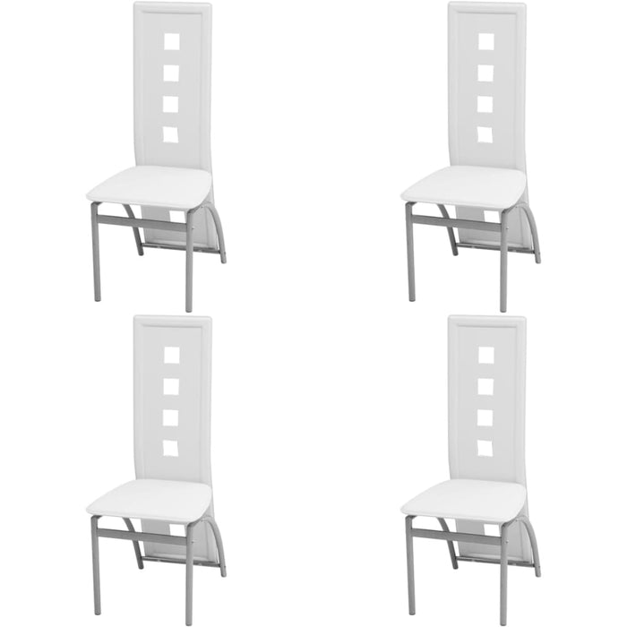 Sedie da Pranzo 4 pz Bianche in Similpelle cod mxl 31526