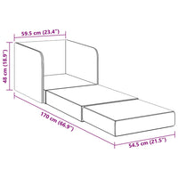 Poltrona Letto Convertibile Grigio Chiaro in Tessuto 243648